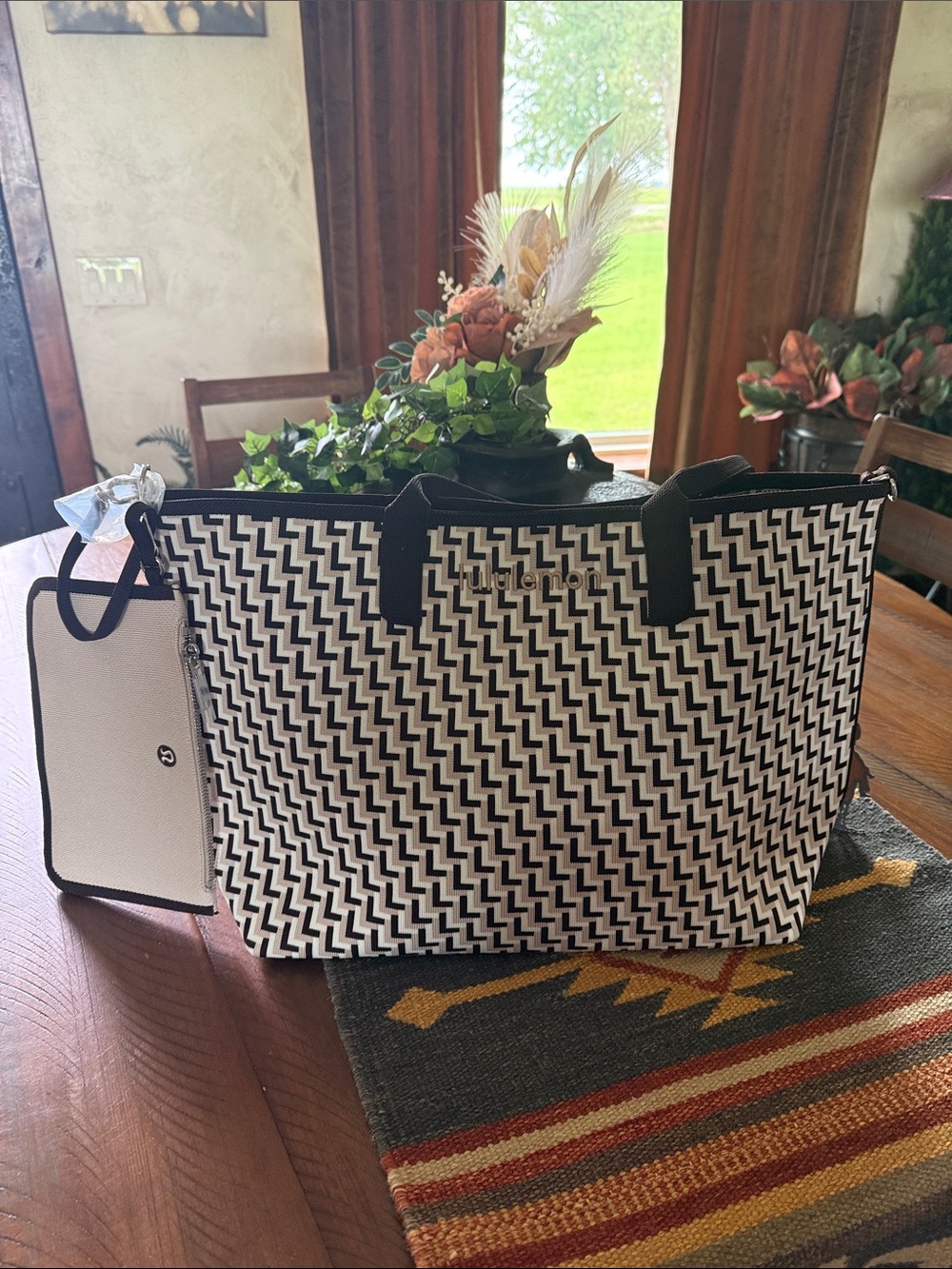 Woven Brown & White Tote Bag - Sophisticated Everyday Carry